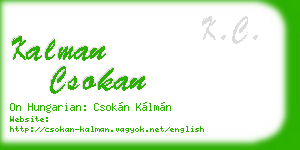 kalman csokan business card