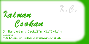 kalman csokan business card